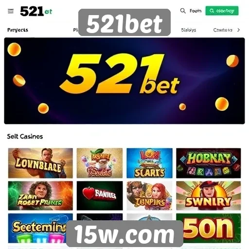 Variedade de jogos disponíveis no 521bet é destacada